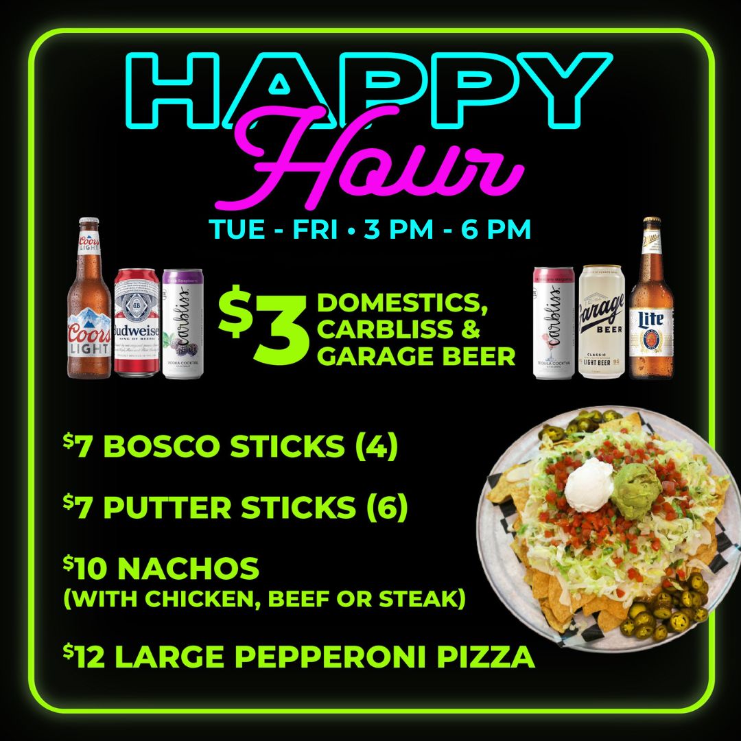 Happy Hour Food Drink Specials The Putt Club